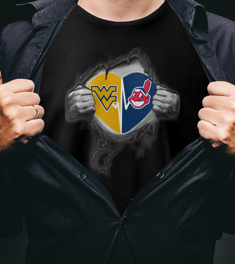 Wv Mountaineers Indians Heart T-Shirt