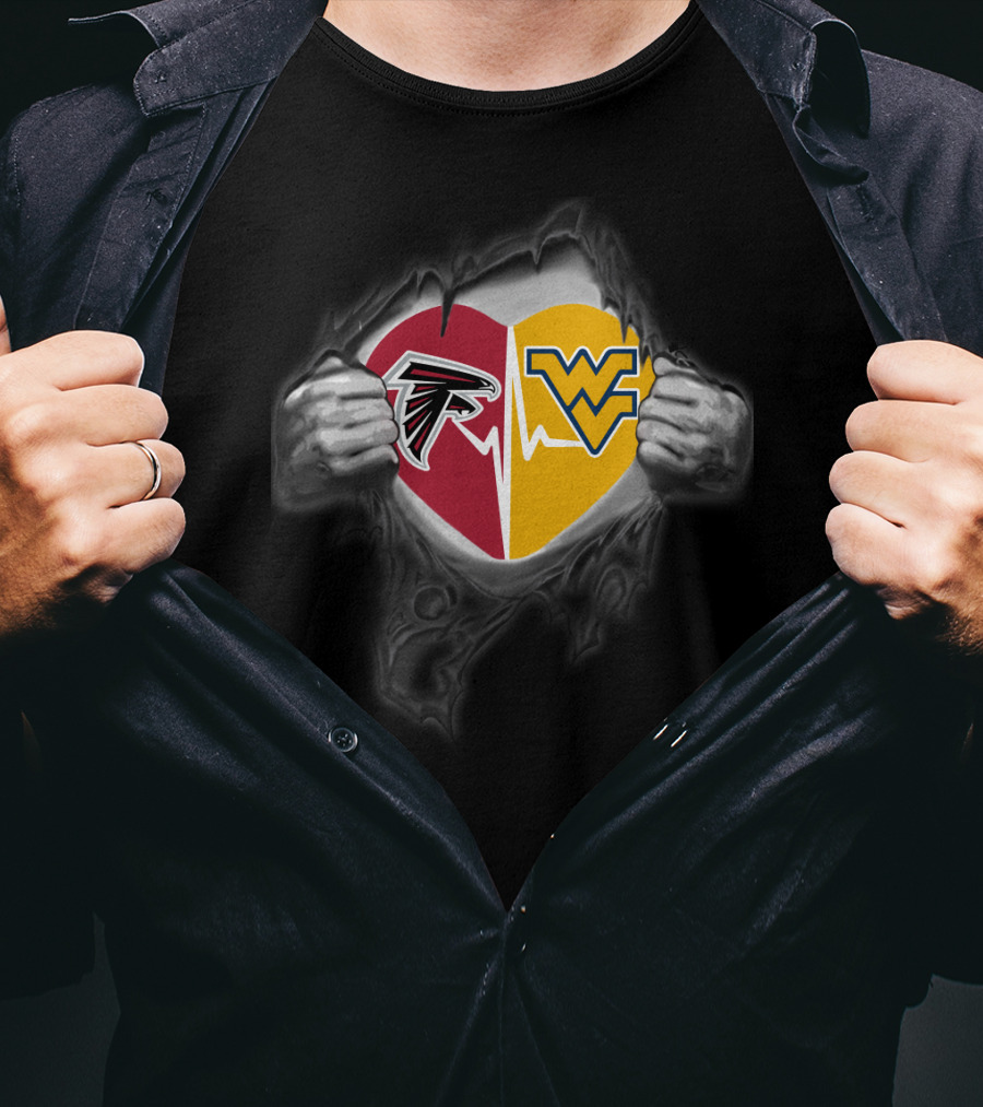 Falcons Heartbeat West Virginia Mountaineers Fan Merchandise T-Shirt
