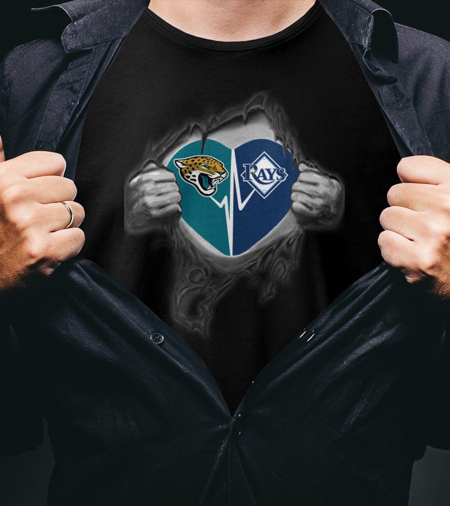 Jaguars Heart Tampa Bay Rays T-Shirt