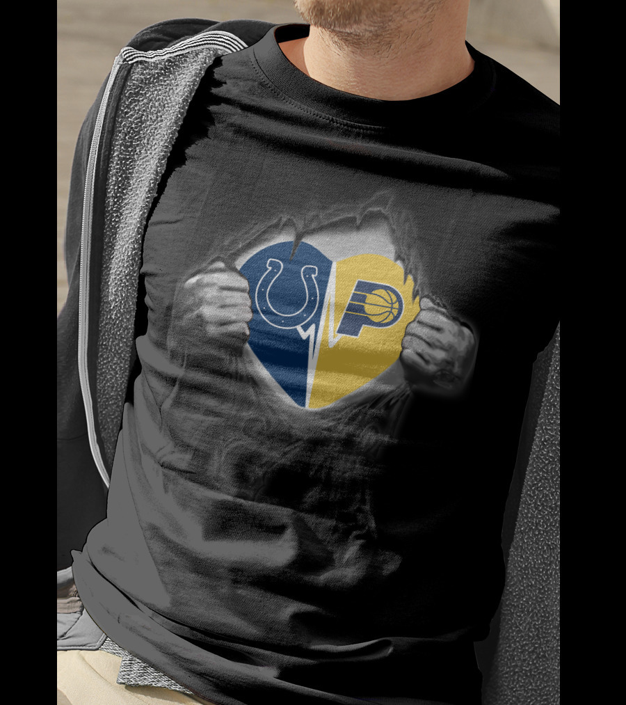 Heart Of Indiana Colts Pacers Fusion T-Shirt