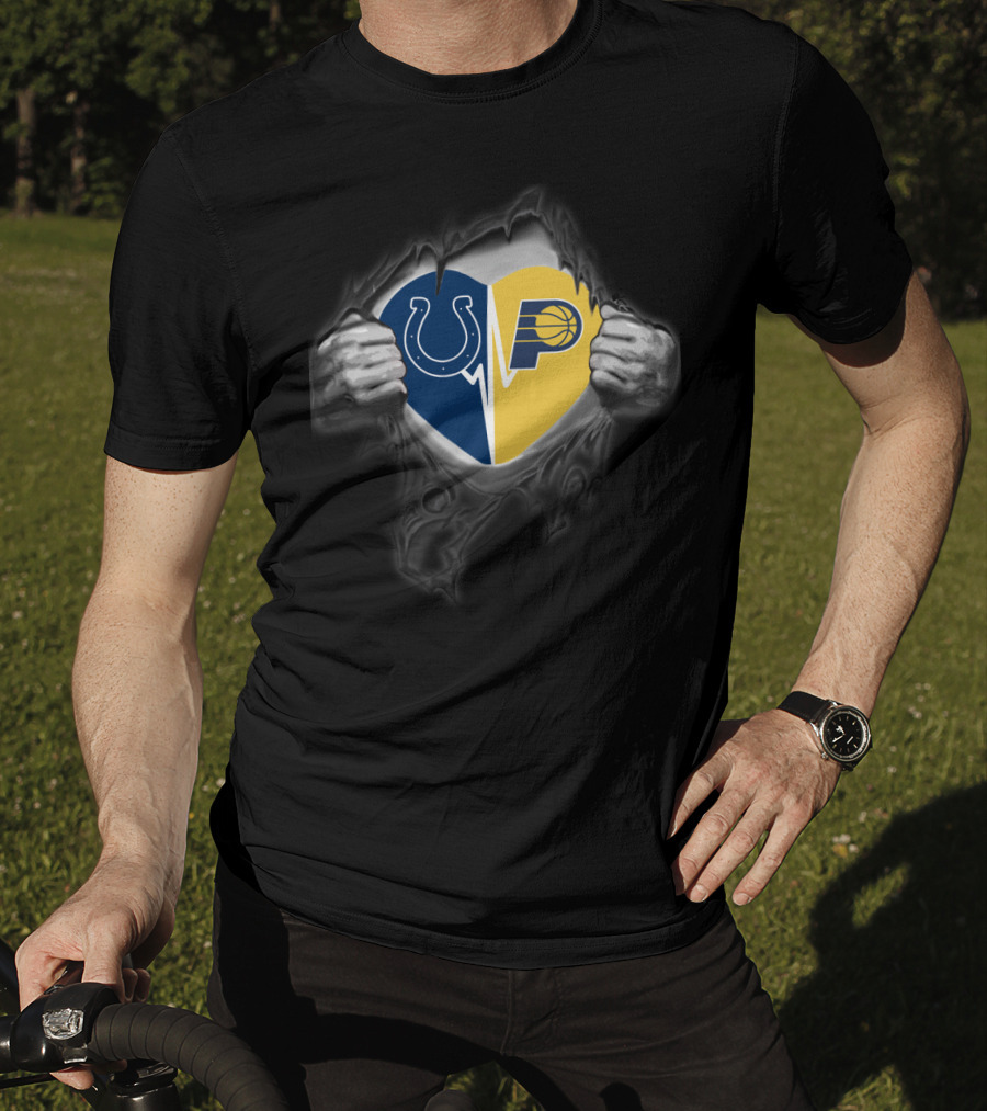 Heart Of Indiana Colts Pacers Fusion T-Shirt