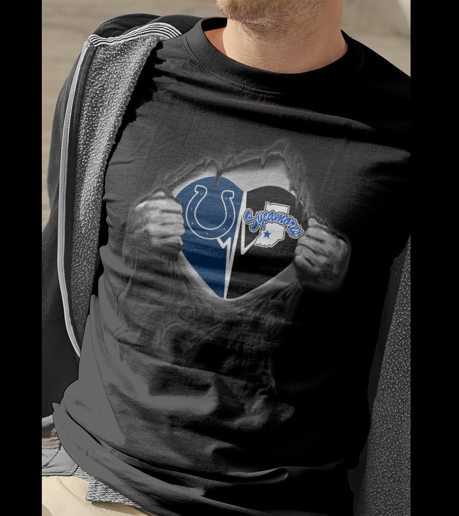 Colts Heart Indiana State Sycamores Team Spirit T-Shirt