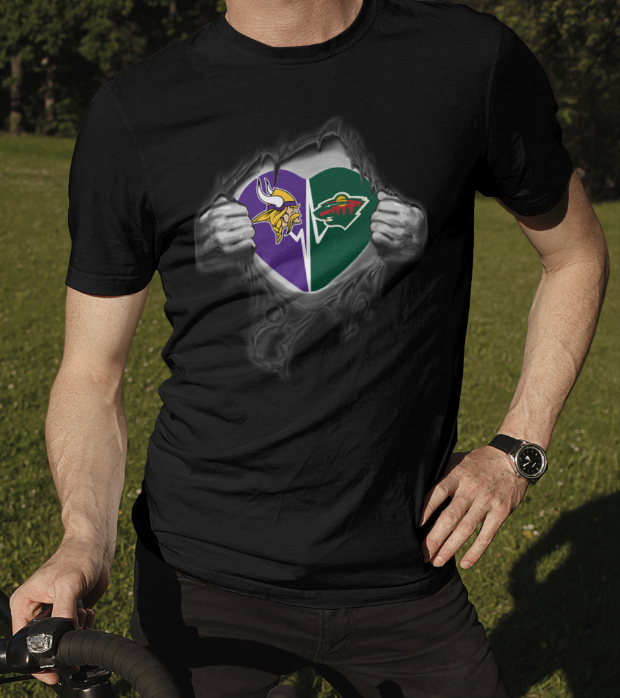 Minnesota Vikings Wild Heart Fan T-Shirt