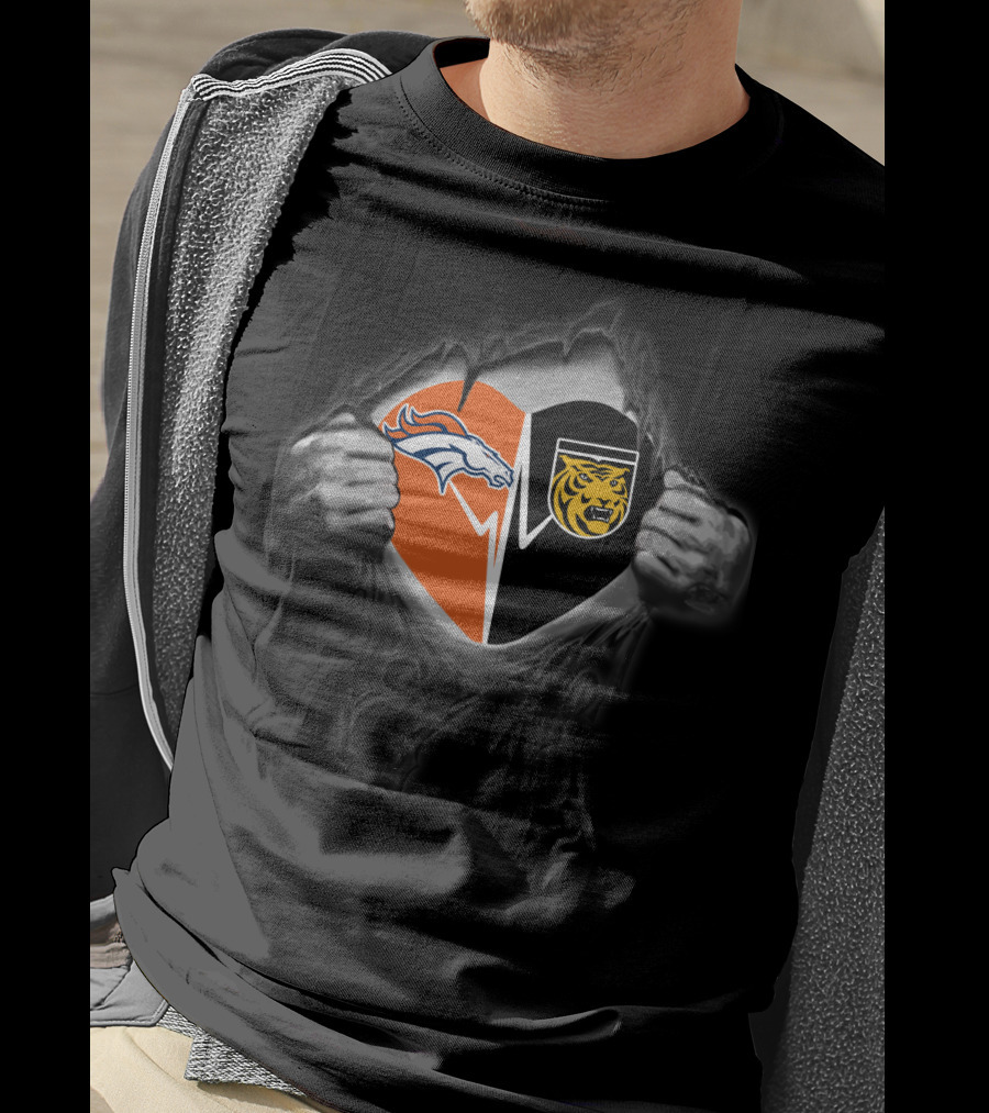 Broncos Colorado College Tigers Heart T-Shirt