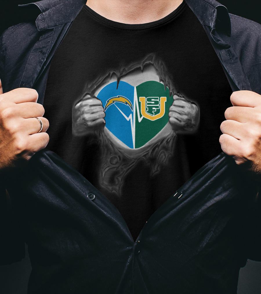 Chargers San Francisco Dons Heart Split T-Shirt