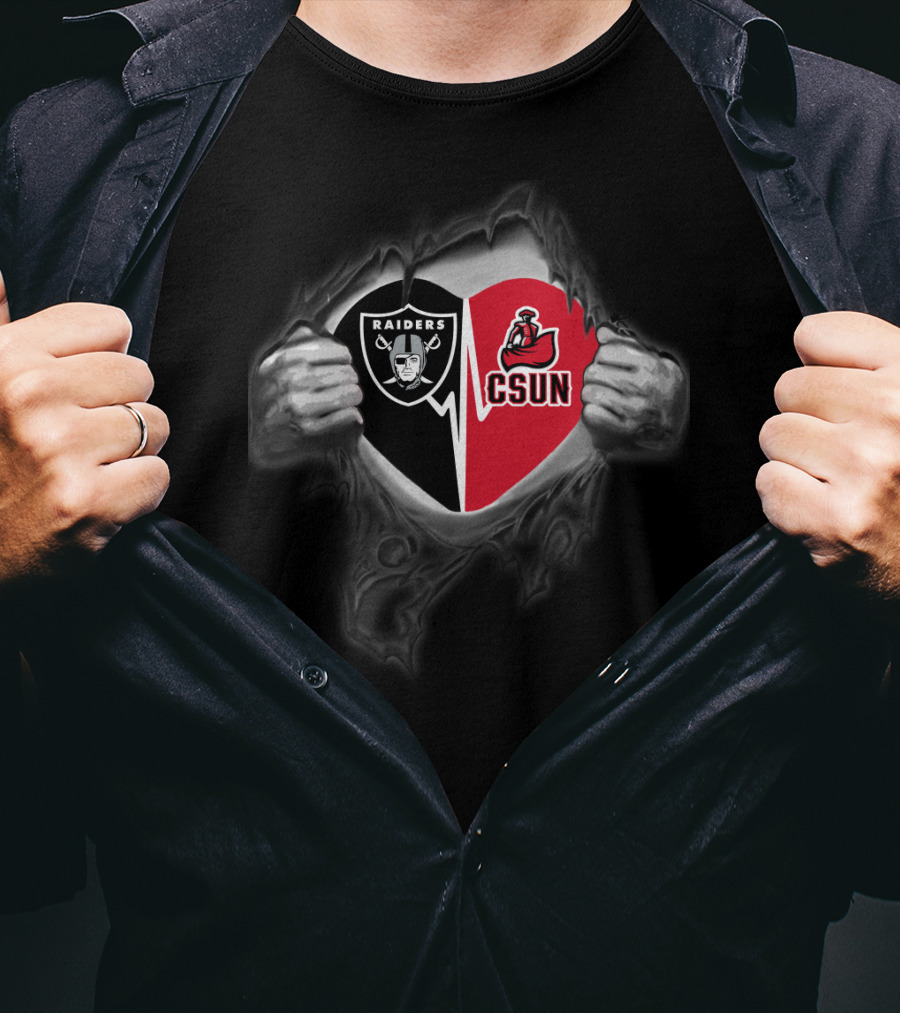 Raiders Csun Matadors Logo Rip T-Shirt