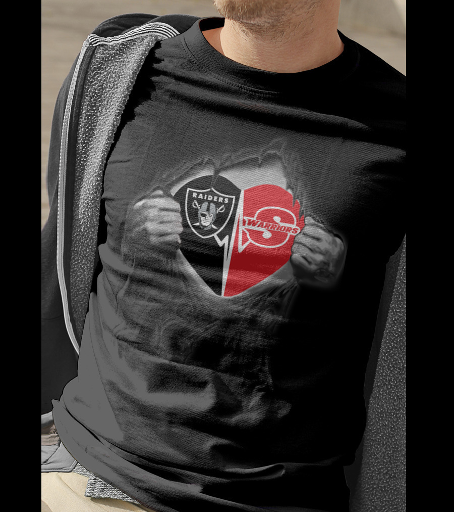 Raiders Stanislaus Warriors Heart Symbol T-Shirt