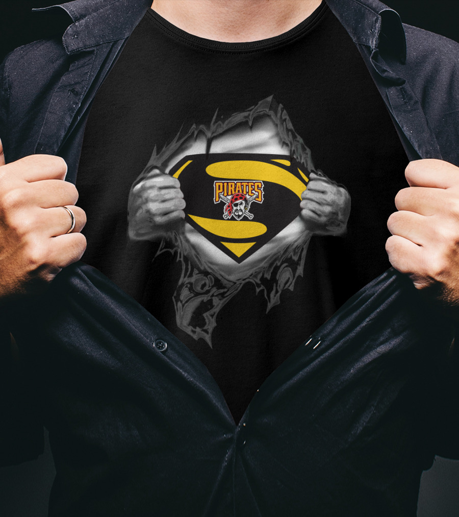 Superman Pittsburgh Pirates Logo Fusion T-Shirt