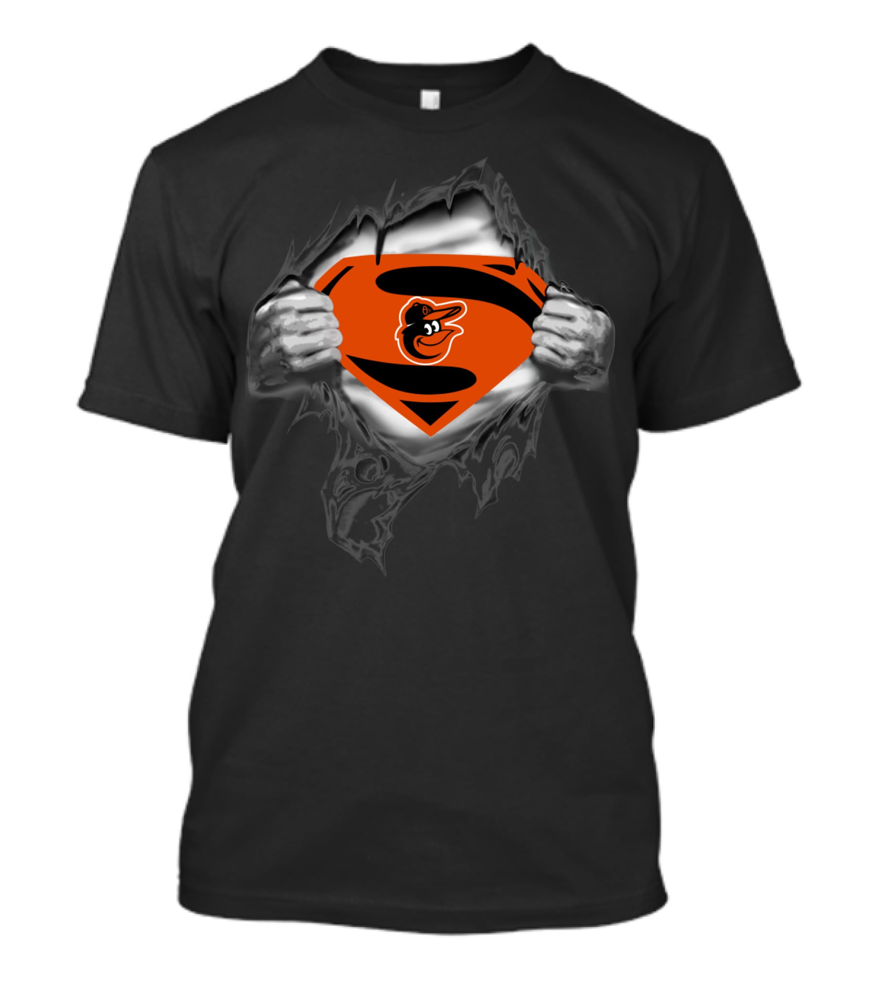 Baltimore Orioles Superman Logo Mashup T-Shirt