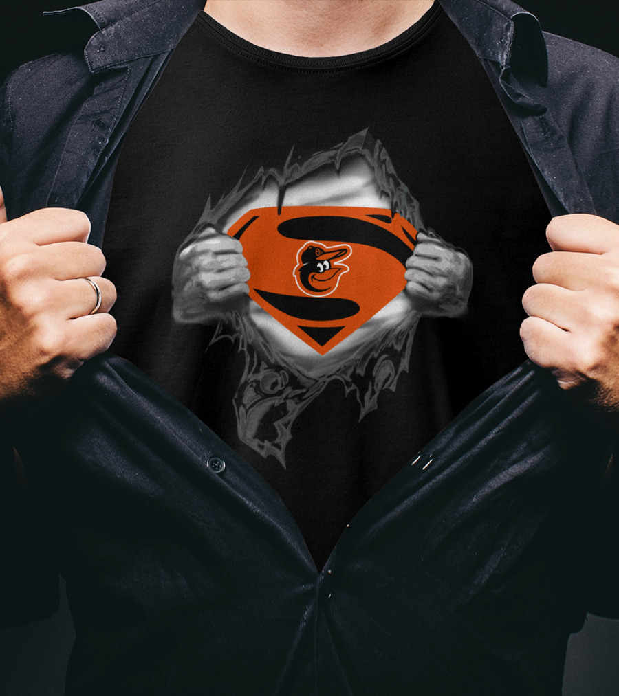 Baltimore Orioles Superman Logo Mashup T-Shirt