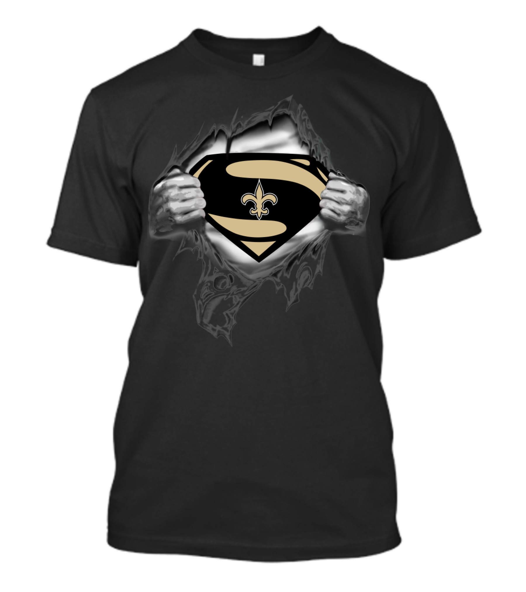 New Orleans Saints Fleur-De-Lis Superman T-Shirt