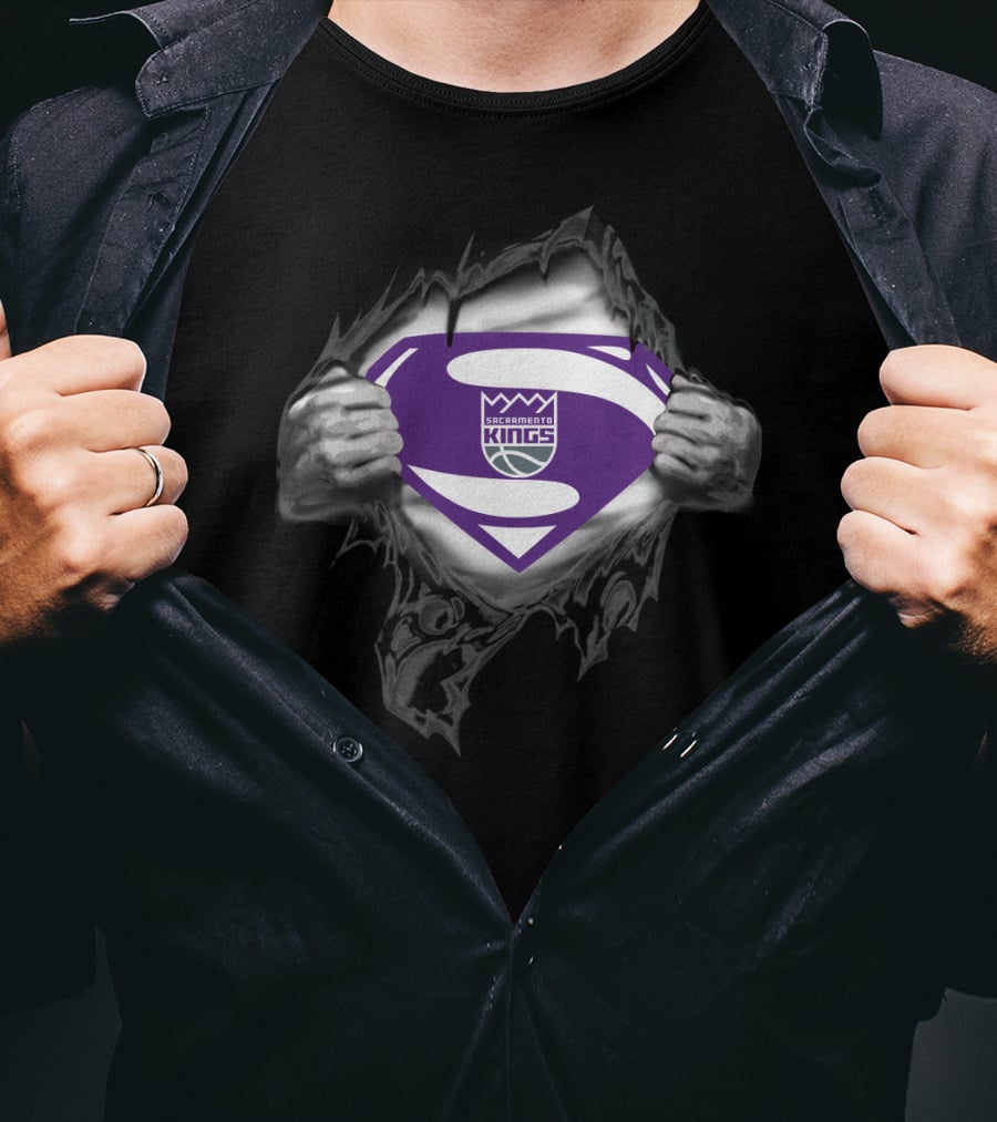 Superman Sacramento Kings Logo Transformation T-Shirt
