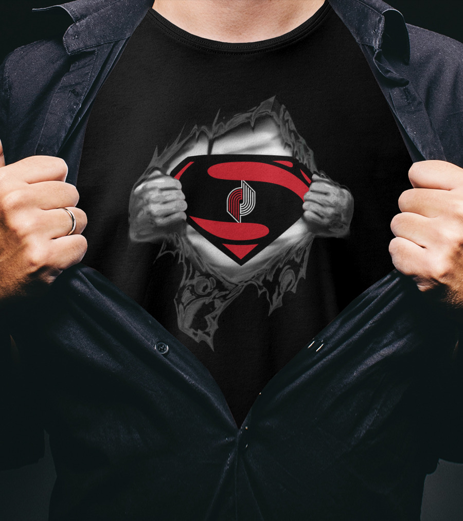 Superman Portland Trail Blazers T-Shirt