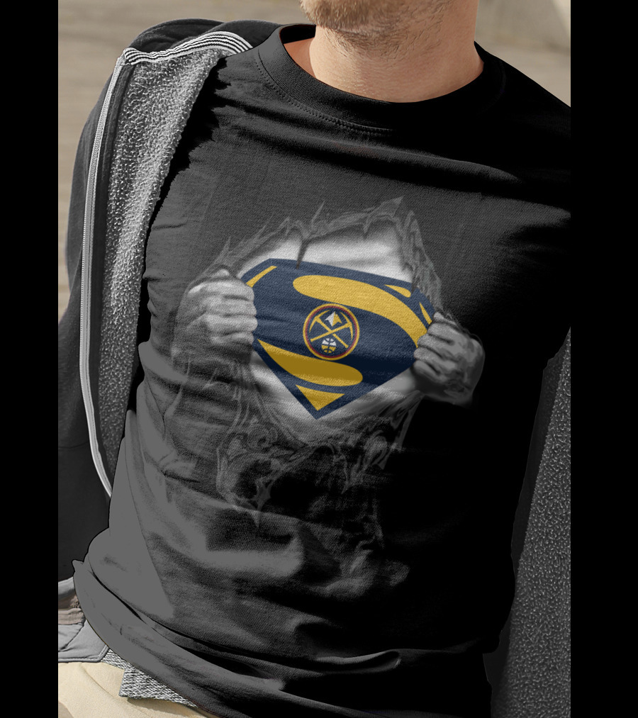 Superman Denver Nuggets 1985 Logo Reveal T-Shirt