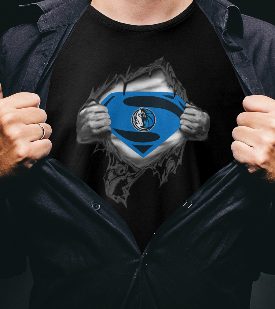 Dallas Mavericks Superhero Emblem With 86 Retro Vibe T-Shirt