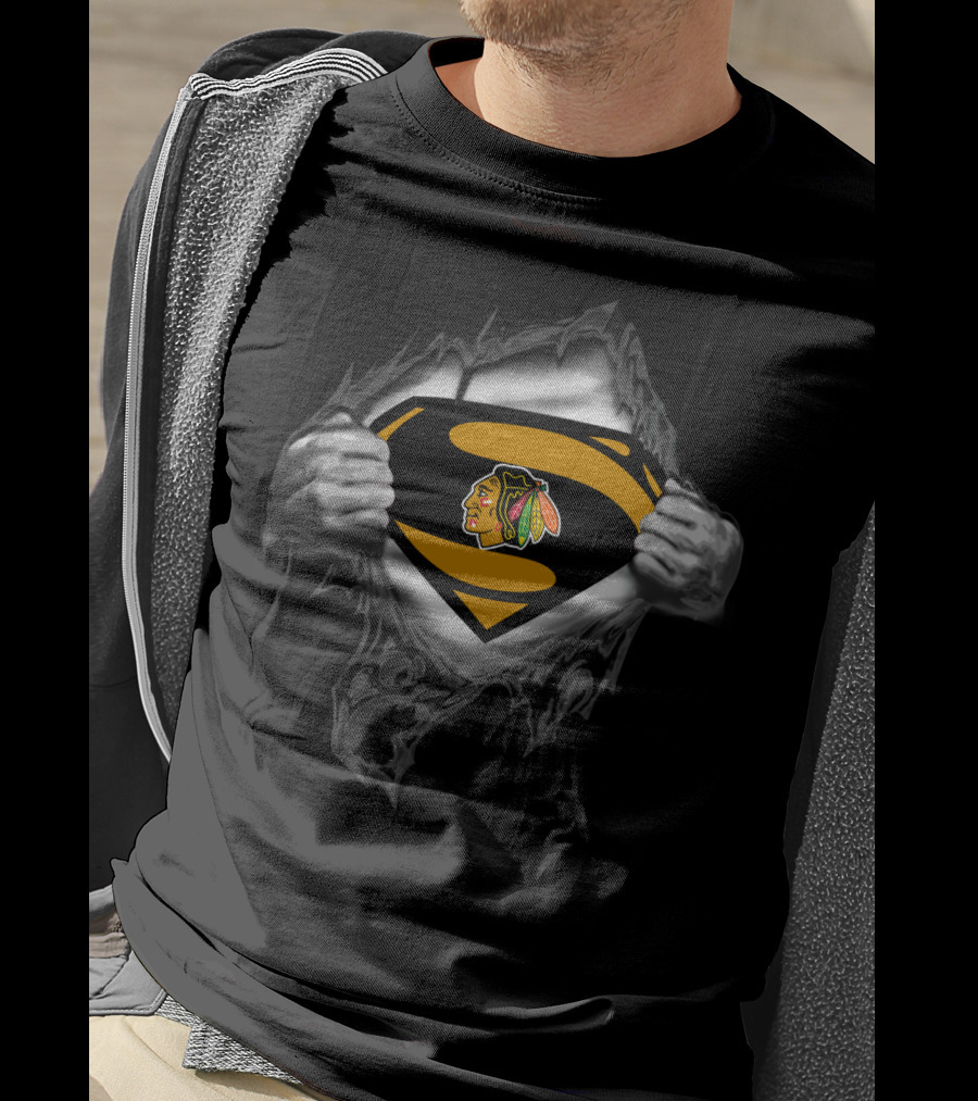 Chicago Blackhawks Superman T-Shirt