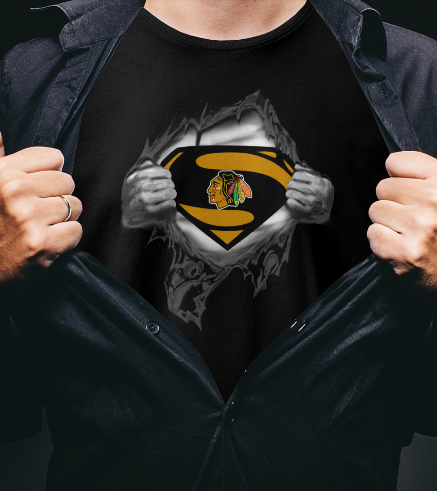 Chicago Blackhawks Superman T-Shirt