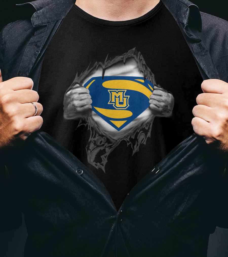 Marquette Golden Eagles Superman Emblem 260 T-Shirt