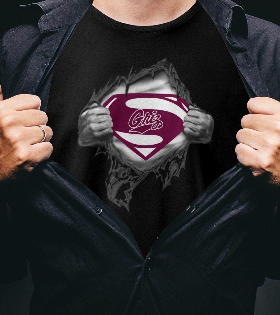 Griz Montana Grizzlies Super Logo Burst T-Shirt