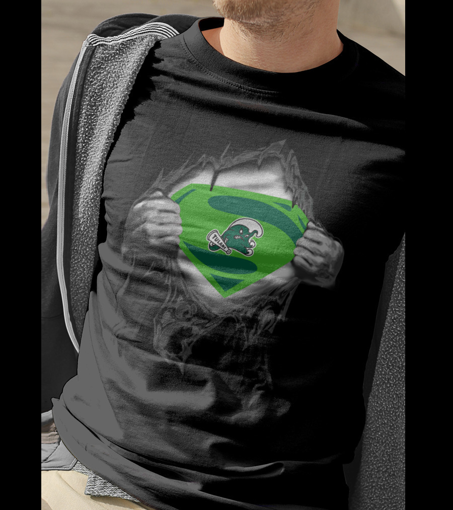 Superhero Reveal Tulane Green Wave Logo 346 T-Shirt
