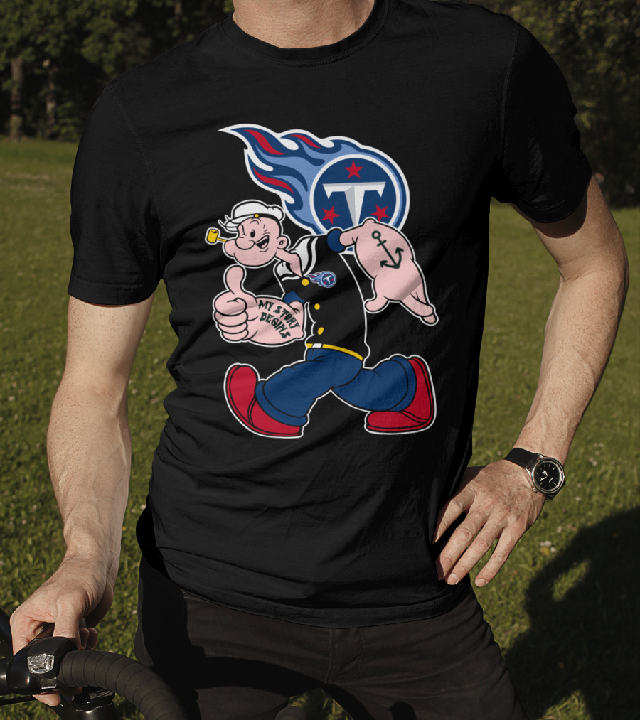 My Story Begins Tennessee Titans Popeye Football T-Shirt