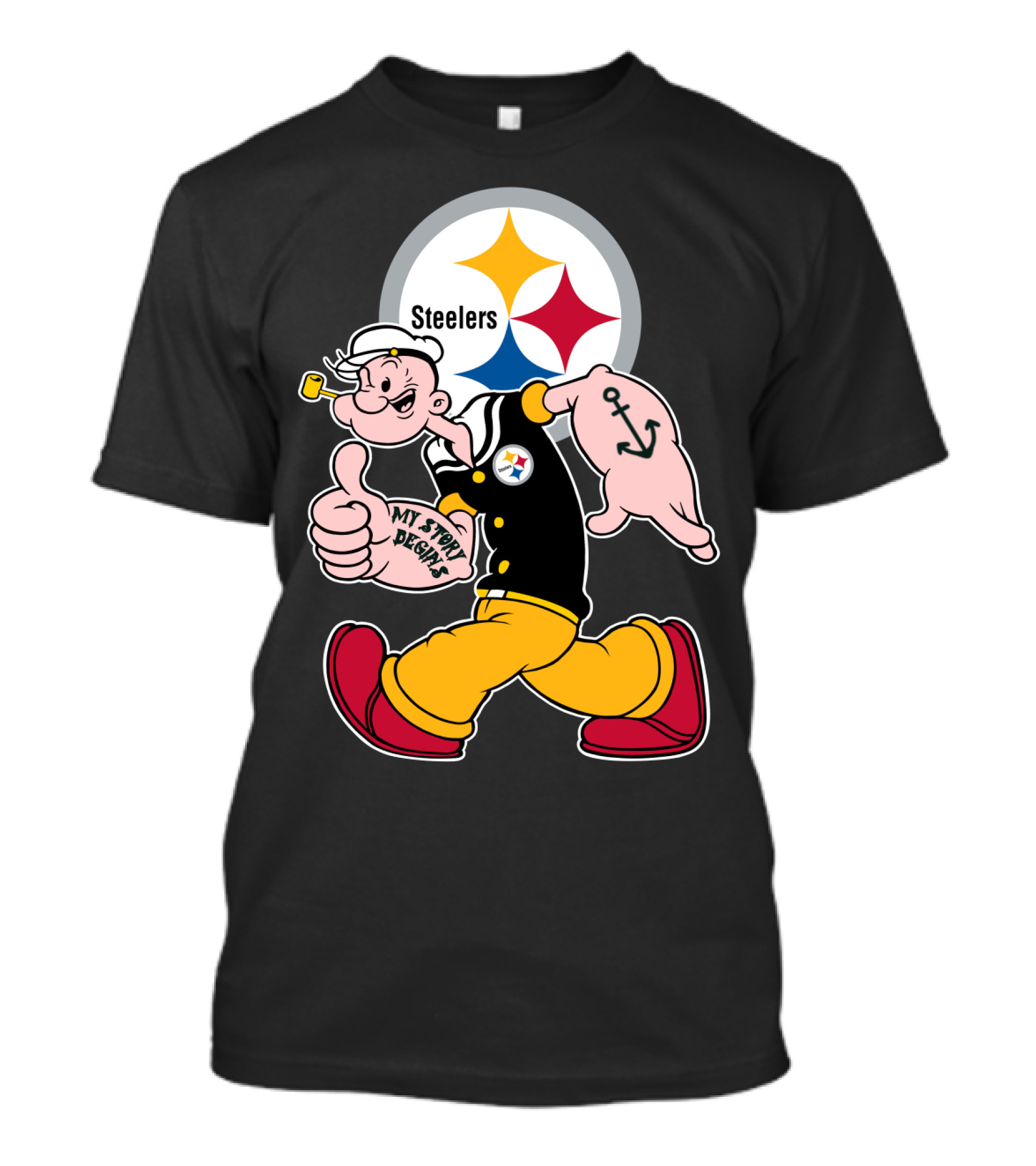 Pittsburgh Steelers My Story Begins Anchor T-Shirt