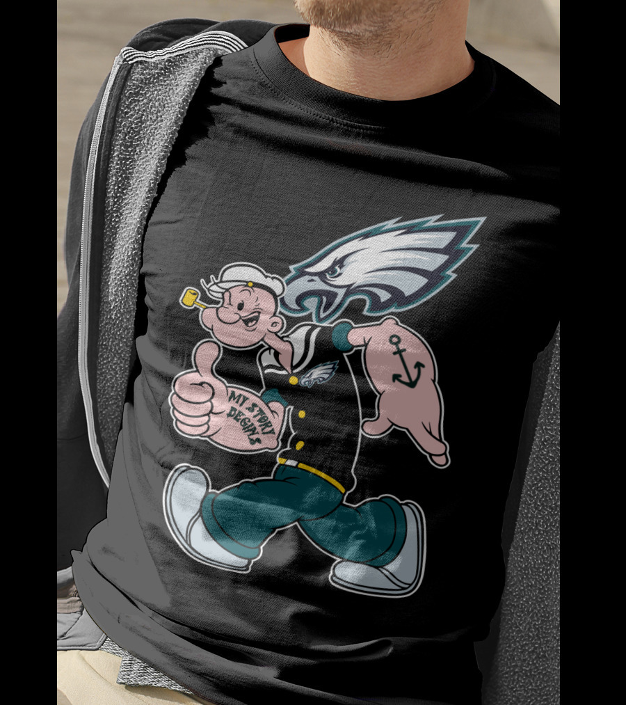 Philadelphia Eagles Popeye My Story Designs T-Shirt