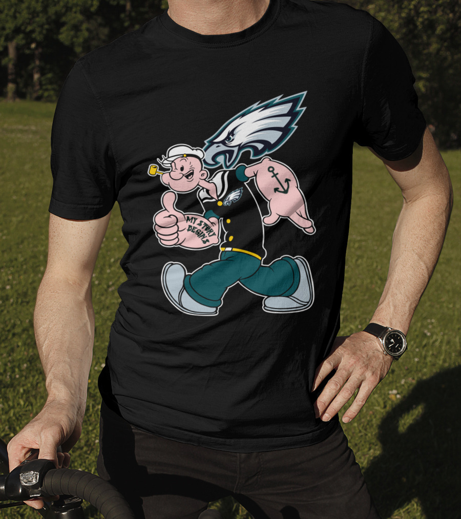 Philadelphia Eagles Popeye My Story Designs T-Shirt