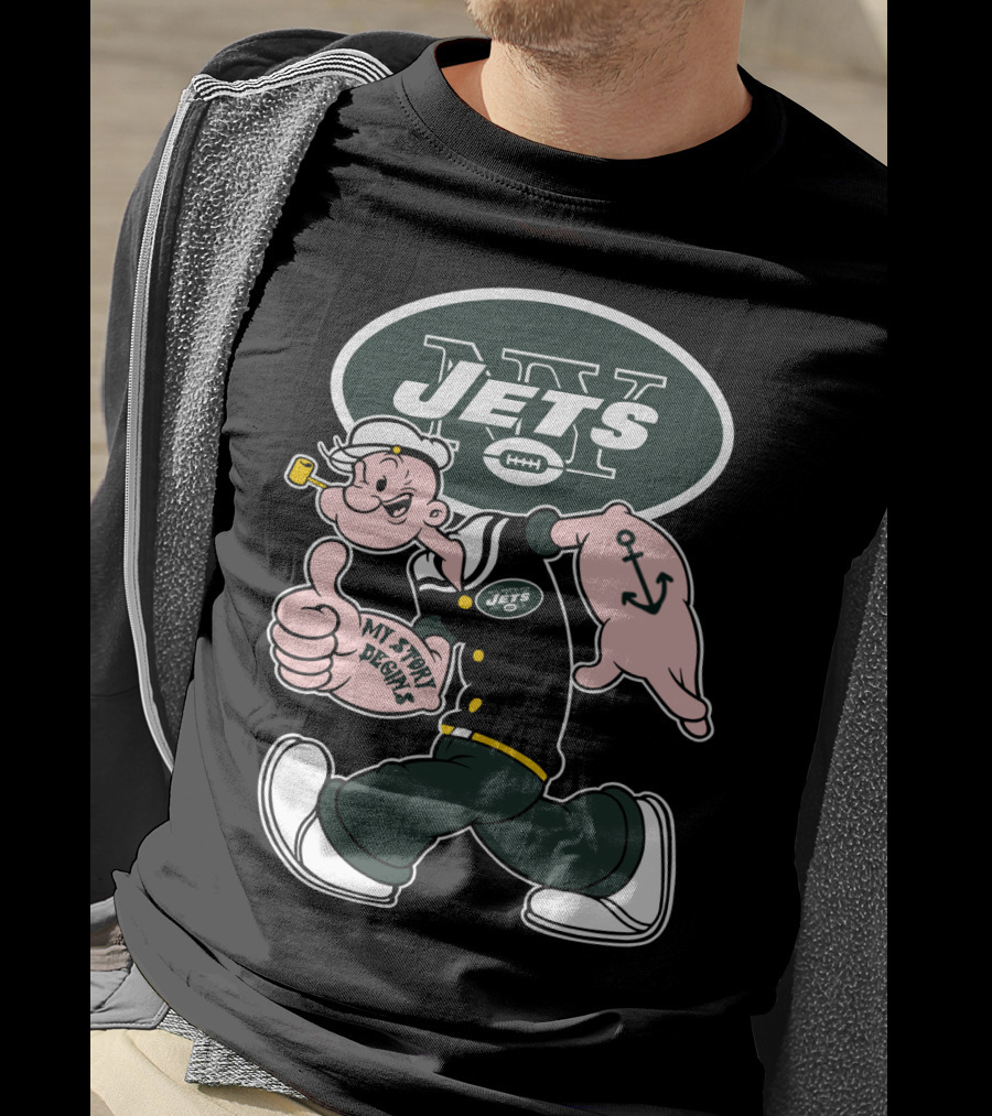 New York Jets Popeye My Story Begins T-Shirt