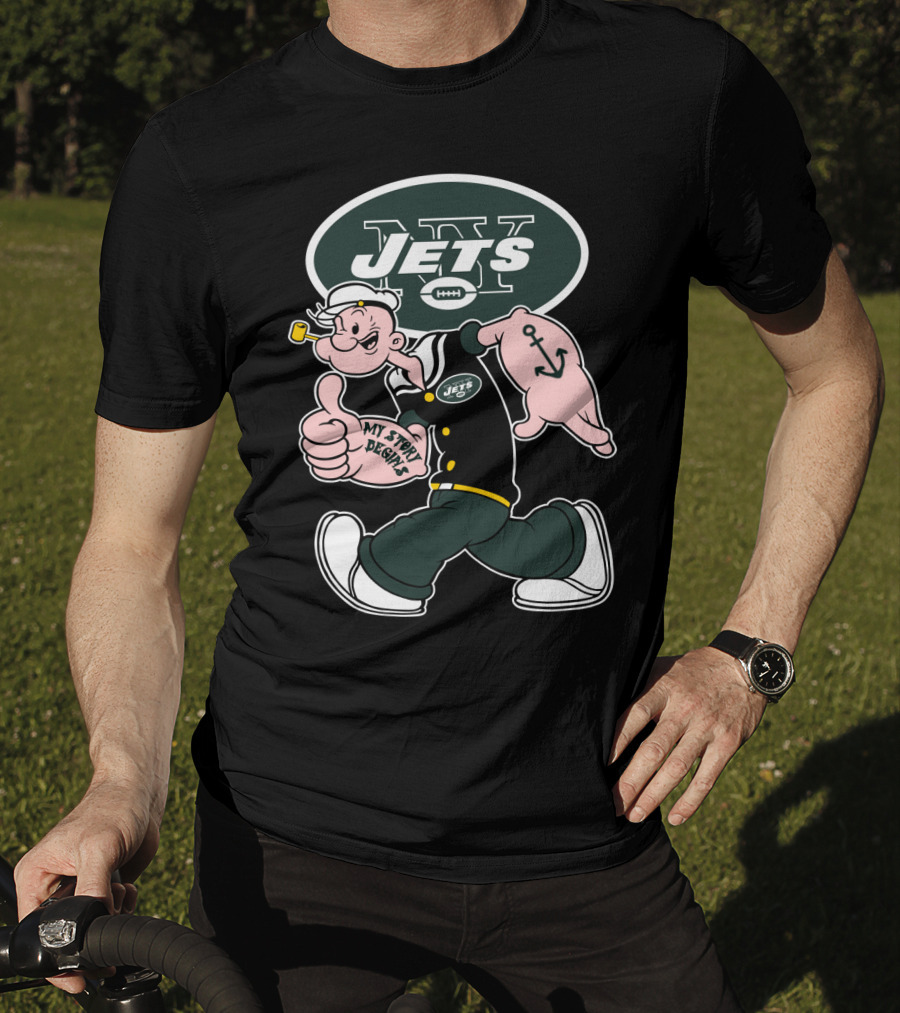 New York Jets Popeye My Story Begins T-Shirt