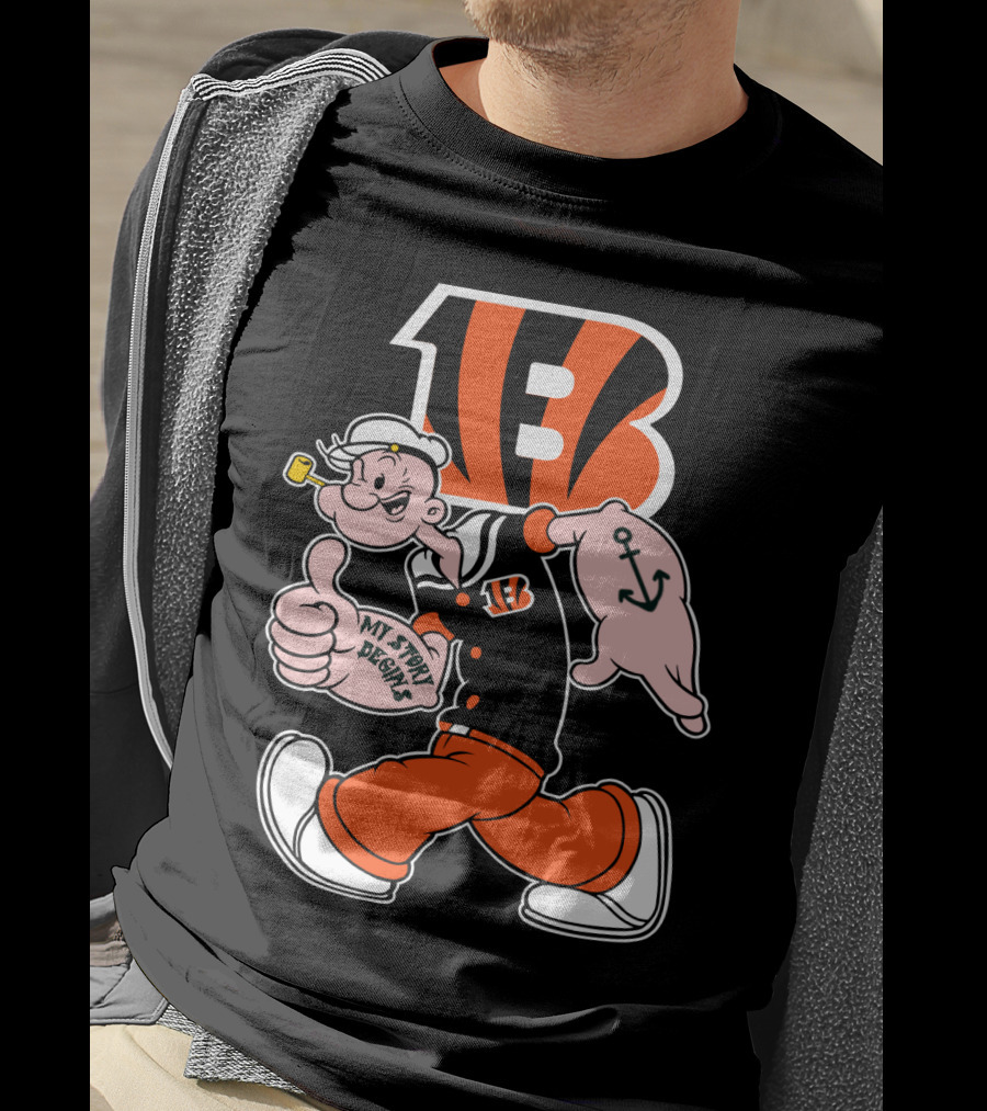 Bengals Popeye My Story Design 26 Cincinnati Bengals T-Shirt