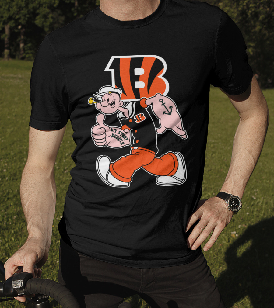 Bengals Popeye My Story Design 26 Cincinnati Bengals T-Shirt