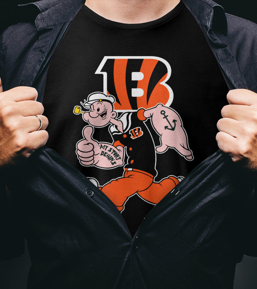 Bengals Popeye My Story Design 26 Cincinnati Bengals T-Shirt
