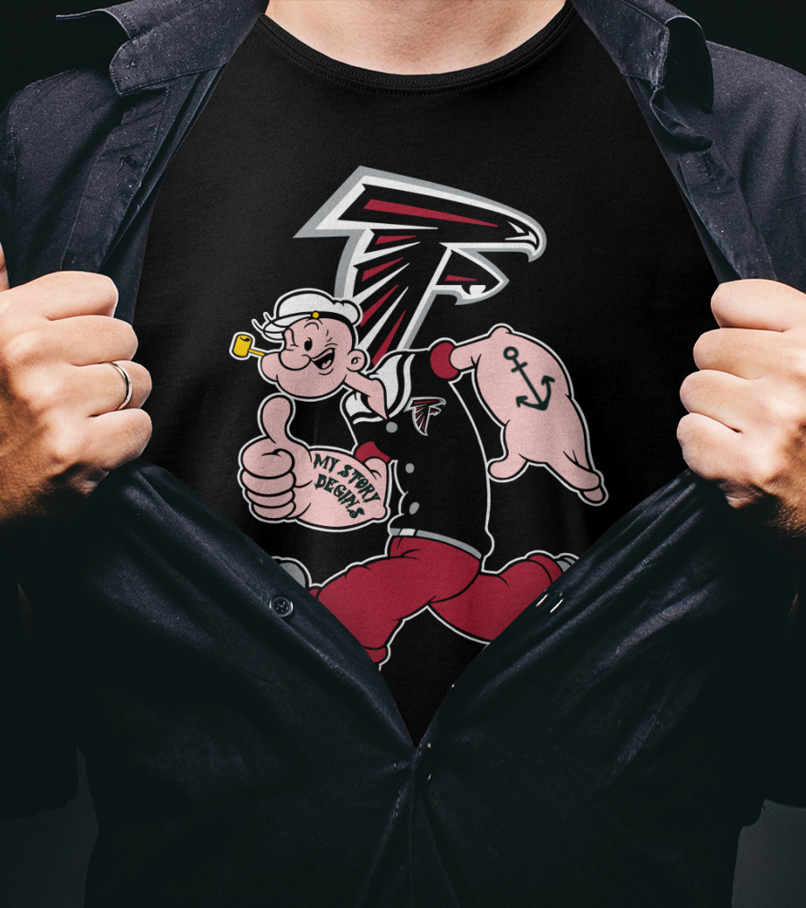 Atlanta Falcons Popeye My Story Designs T-Shirt