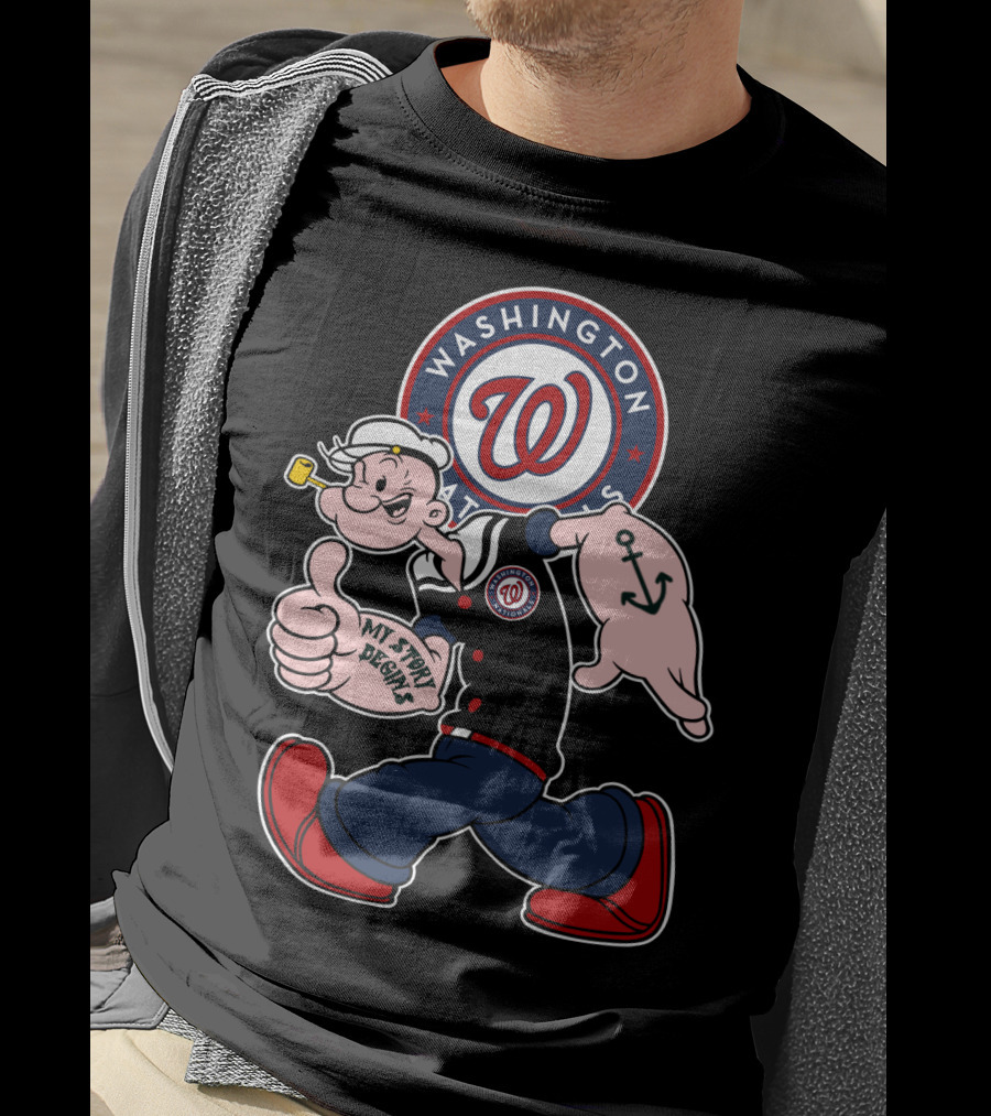 Washington Nationals Popeye My Story Begins T-Shirt