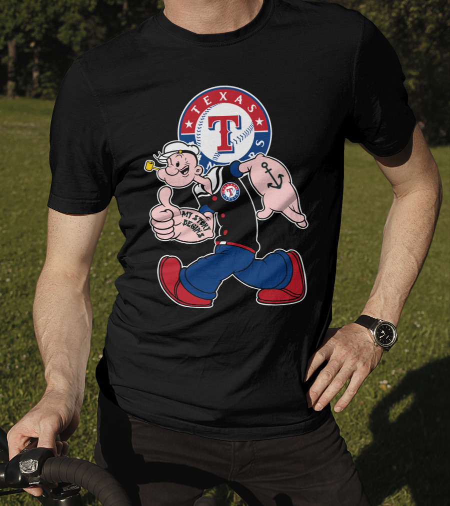 Texas Rangers Popeye My Story Begins T-Shirt