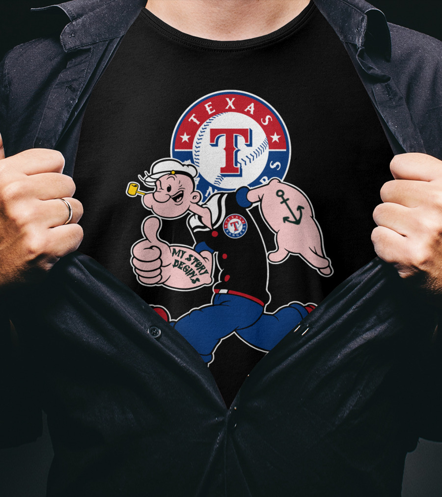 Texas Rangers Popeye My Story Begins T-Shirt