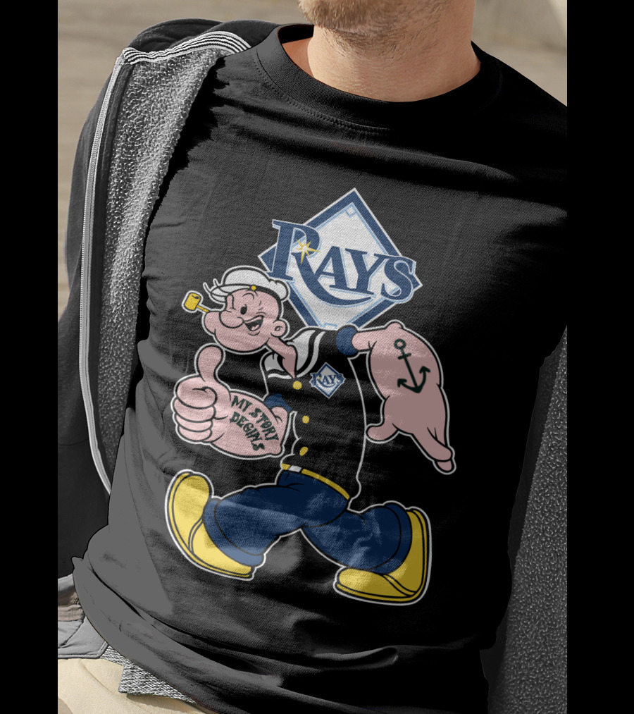 Tampa Bay Rays Popeye My Story Begins Anchors Sailor T-Shirt