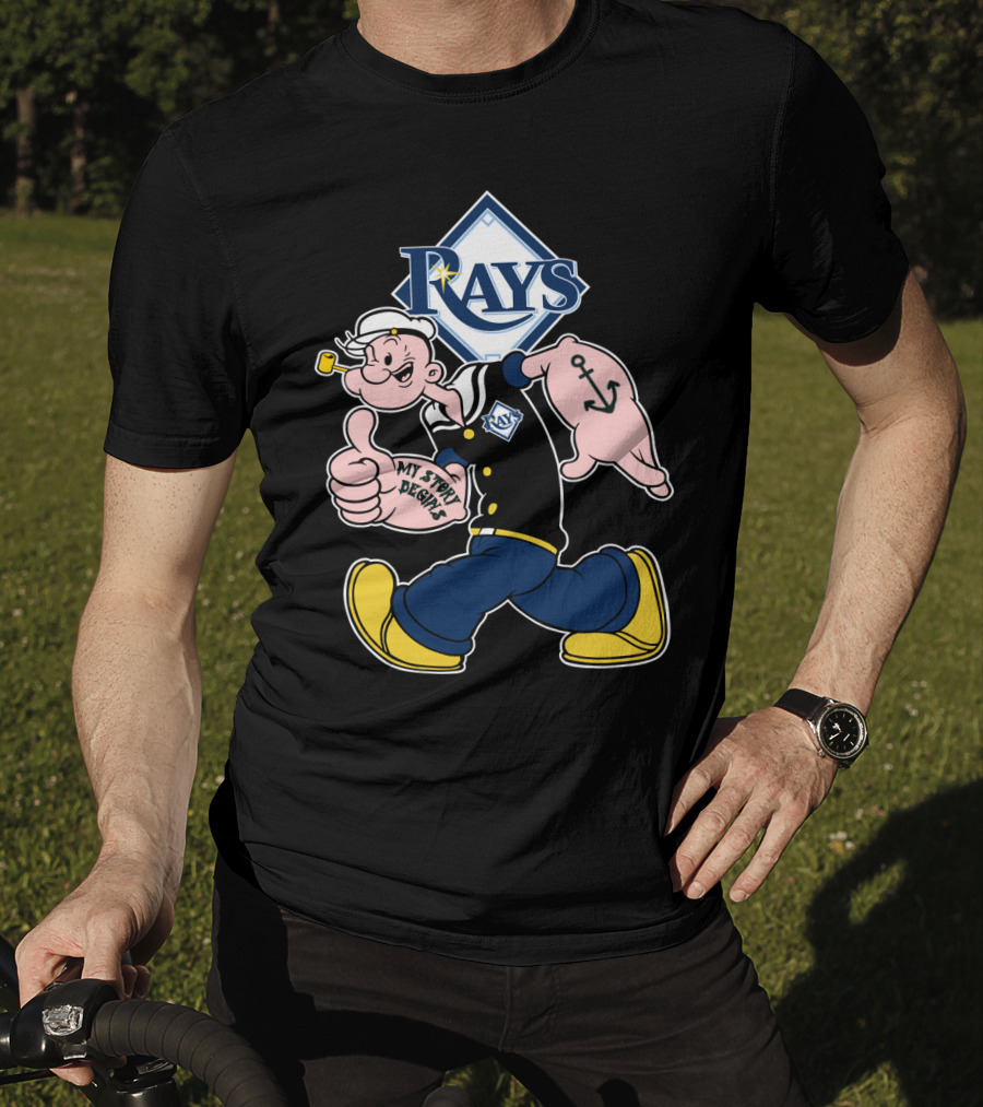 Tampa Bay Rays Popeye My Story Begins Anchors Sailor T-Shirt