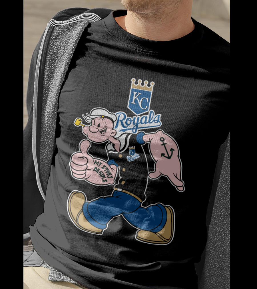 Kansas City Royals Kc Royals Popeye My Story Designs T-Shirt