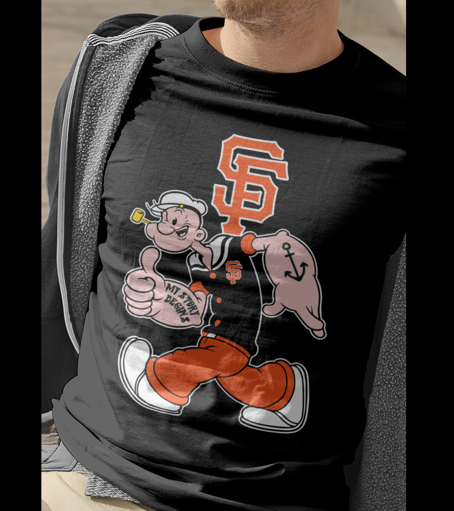 Sf Giants Popeye My Story T-Shirt