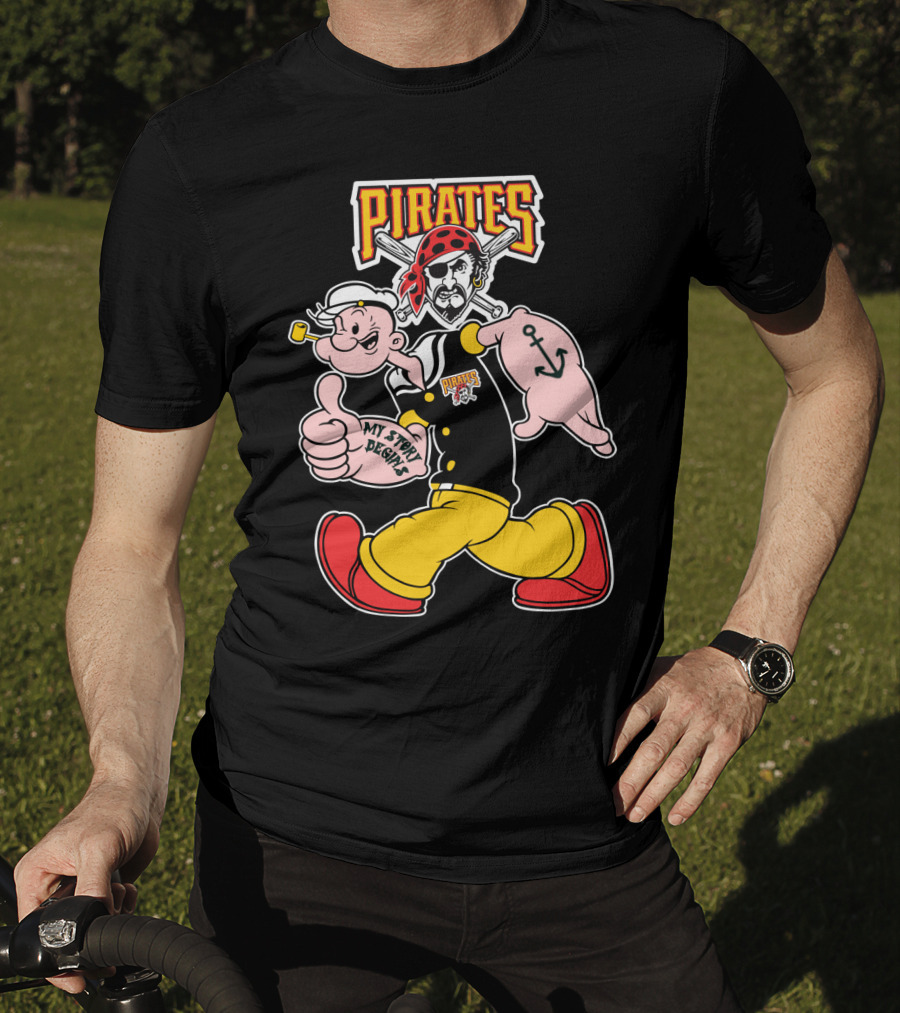 Pirates Popeye My Story Designs 51 Pittsburgh Pirates T-Shirt