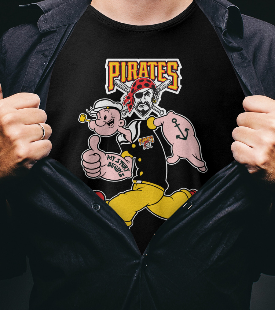 Pirates Popeye My Story Designs 51 Pittsburgh Pirates T-Shirt