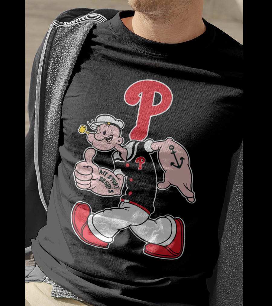 Popeye Phillies P Mascot My Story Designs T-Shirt