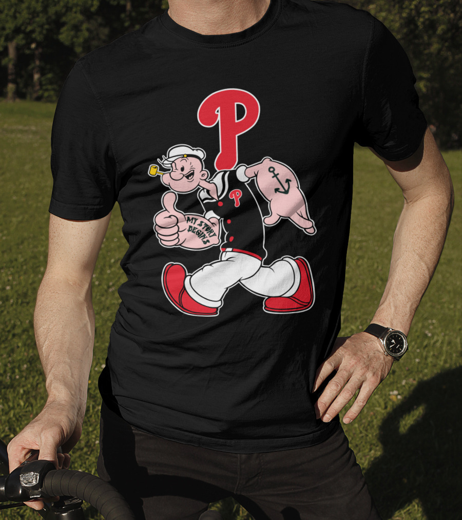 Popeye Phillies P Mascot My Story Designs T-Shirt