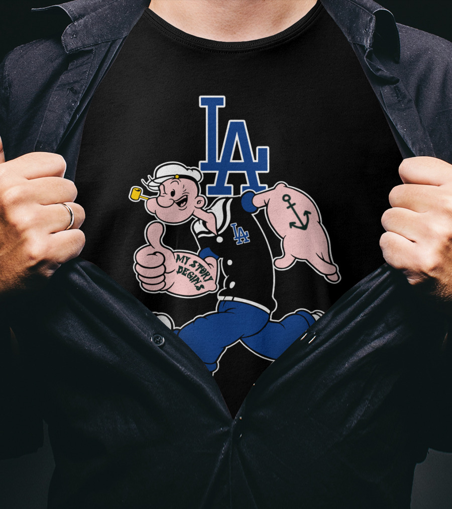 La Dodgers Popeye My Story Designs T-Shirt