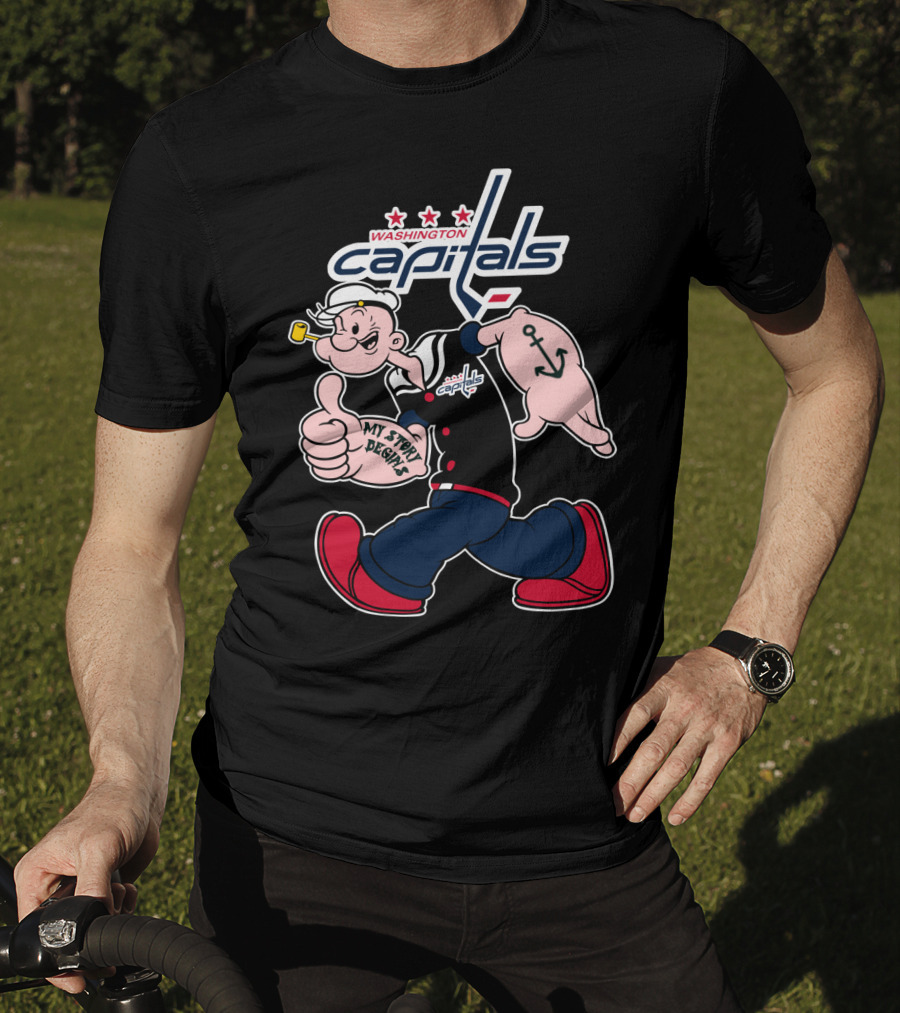 Washington Capitals Popeye My Story Begins T-Shirt