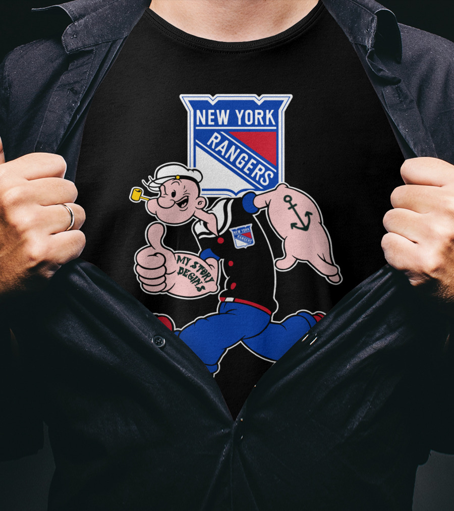 New York Rangers Popeye My Story Begins T-Shirt