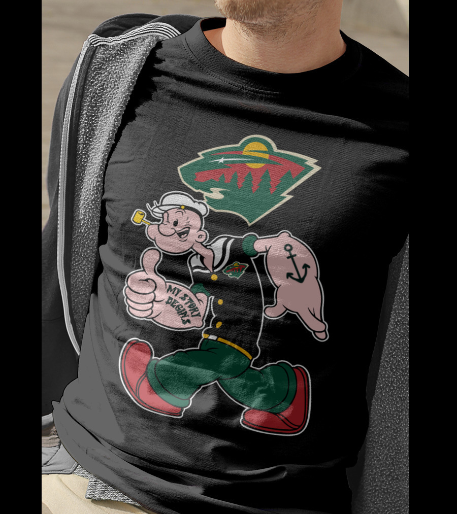 Minnesota Wild Popeye My Story Begins T-Shirt