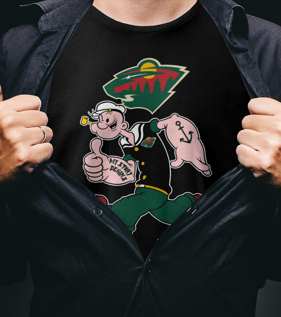 Minnesota Wild Popeye My Story Begins T-Shirt